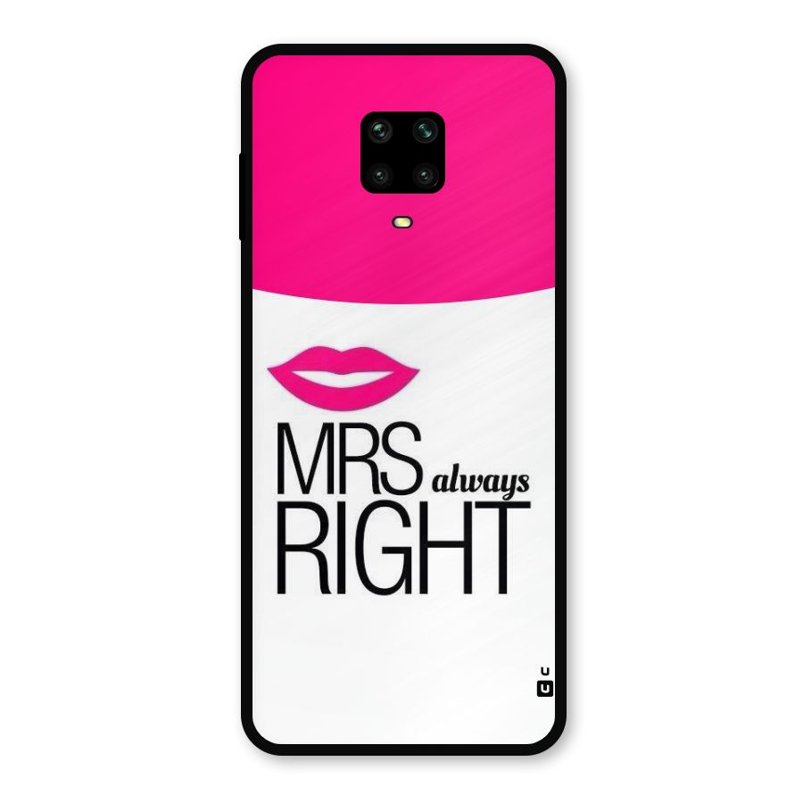 Mrs always right Metal Back Case for Redmi Note 10 Lite