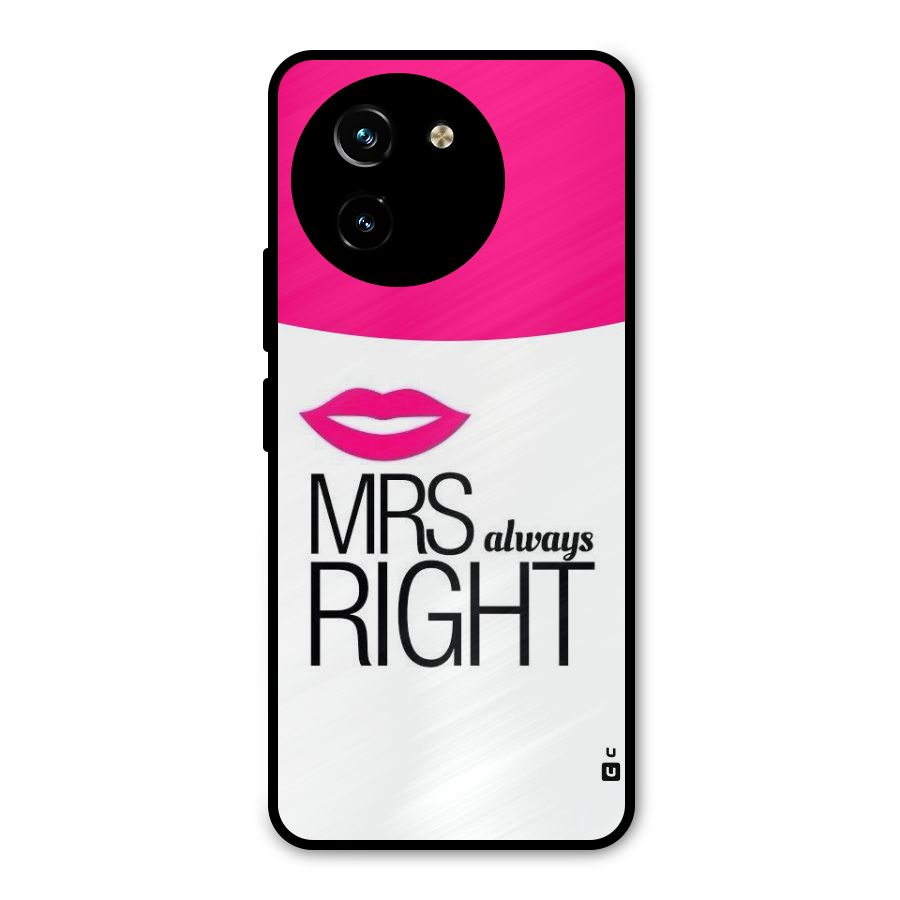 Mrs always right Metal Back Case for Vivo T3x