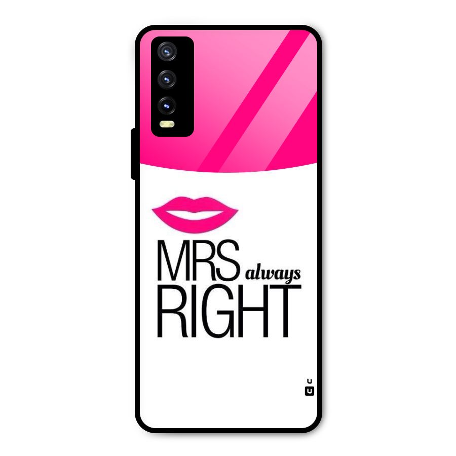 Mrs always right Metal Back Case for Vivo Y20