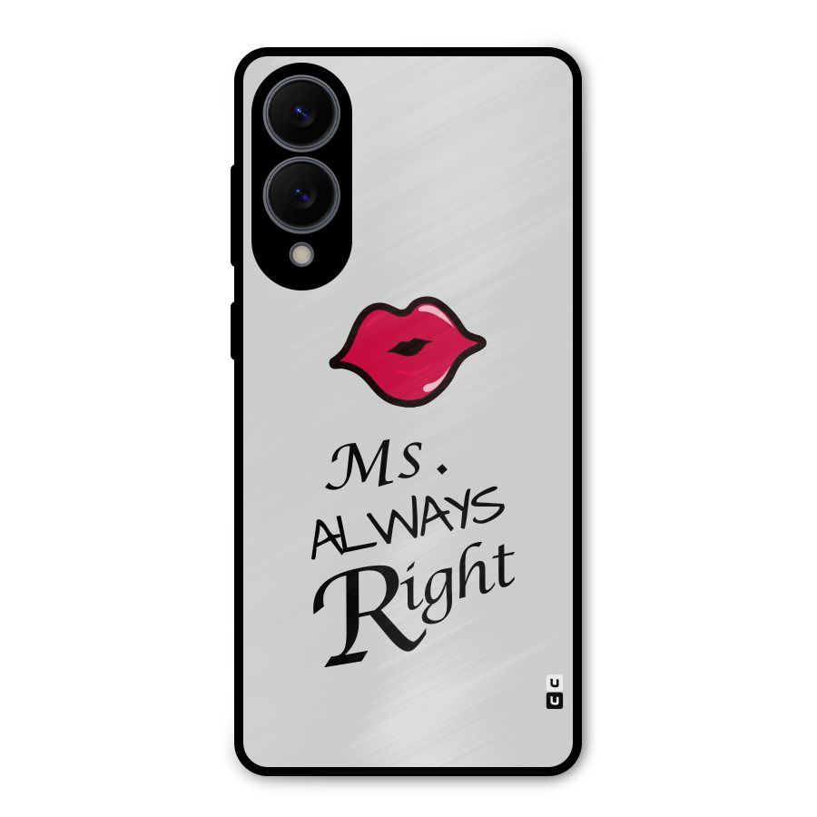 Ms. Always Right. Metal Back Case for Galaxy S25 Edge