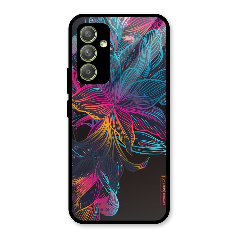 Multi-Colour Flowers Glass Back Case for Galaxy A54