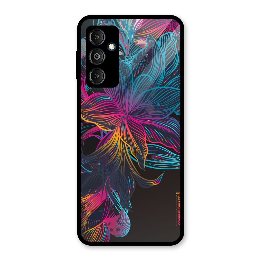 Multi-Colour Flowers Glass Back Case for Galaxy M14 5G