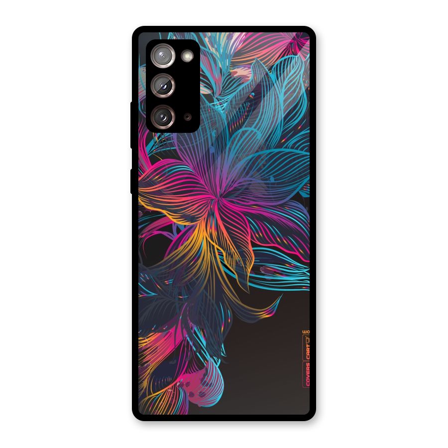 Multi-Colour Flowers Glass Back Case for Galaxy Note 20