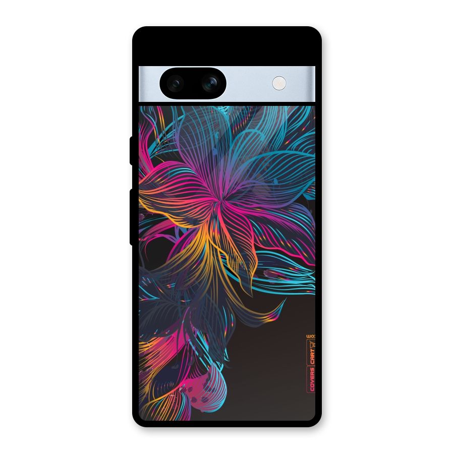 Multi-Colour Flowers Glass Back Case for Google Pixel 7a