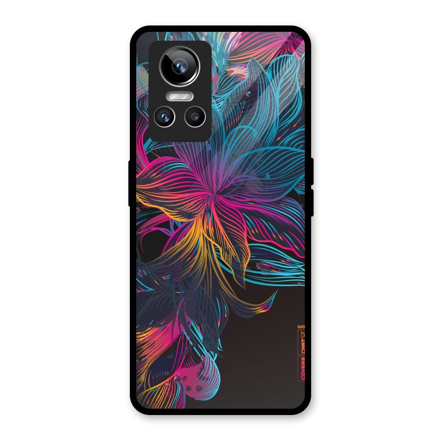 Multi-Colour Flowers Glass Back Case for Realme GT Neo 3