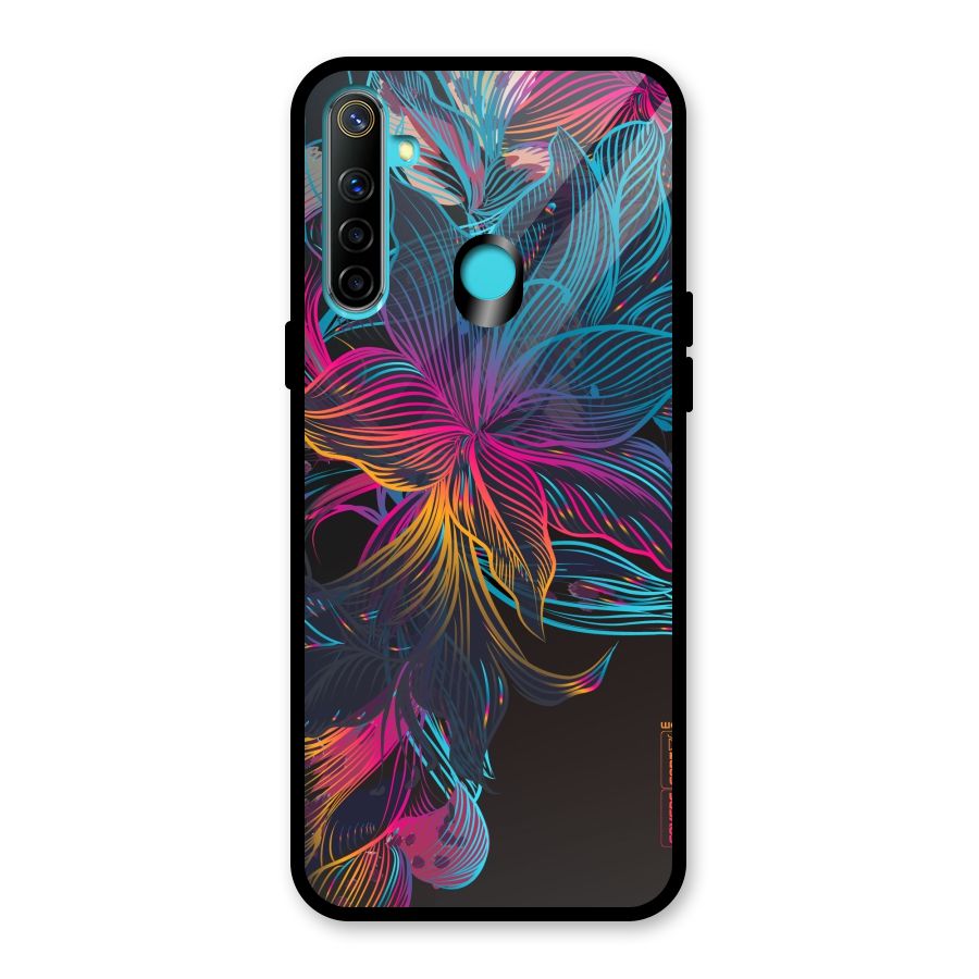 Multi-Colour Flowers Glass Back Case for Realme Narzo 10