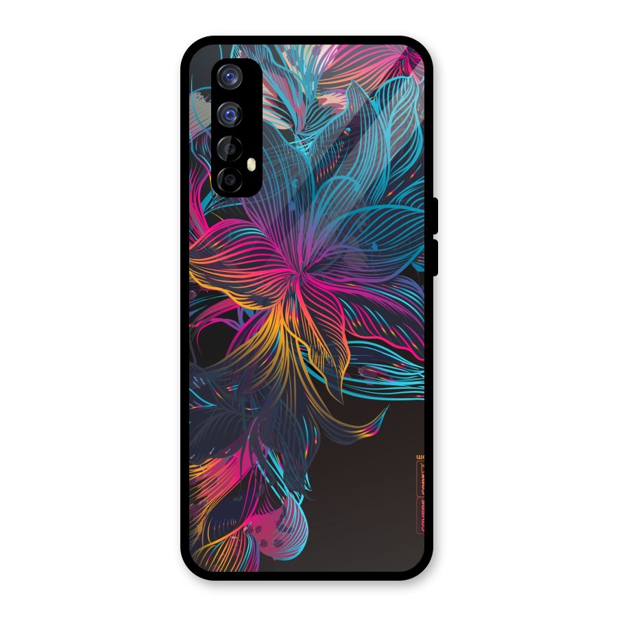 Multi-Colour Flowers Glass Back Case for Realme Narzo 20 Pro