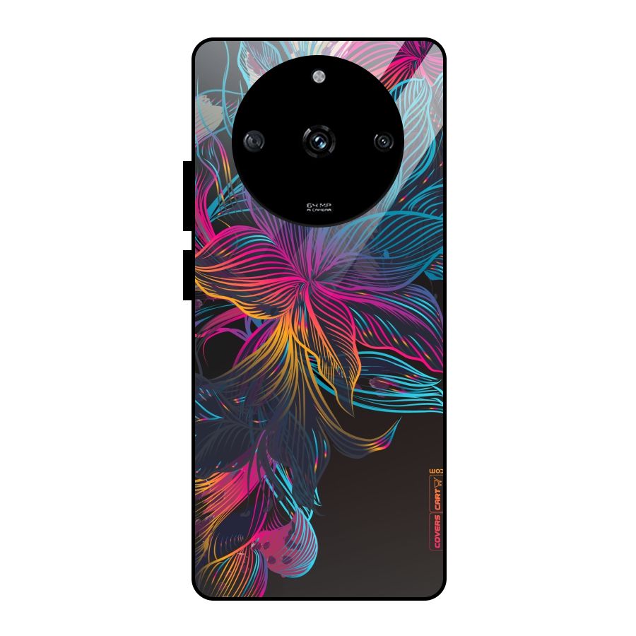 Multi-Colour Flowers Glass Back Case for Realme Narzo 60 5G