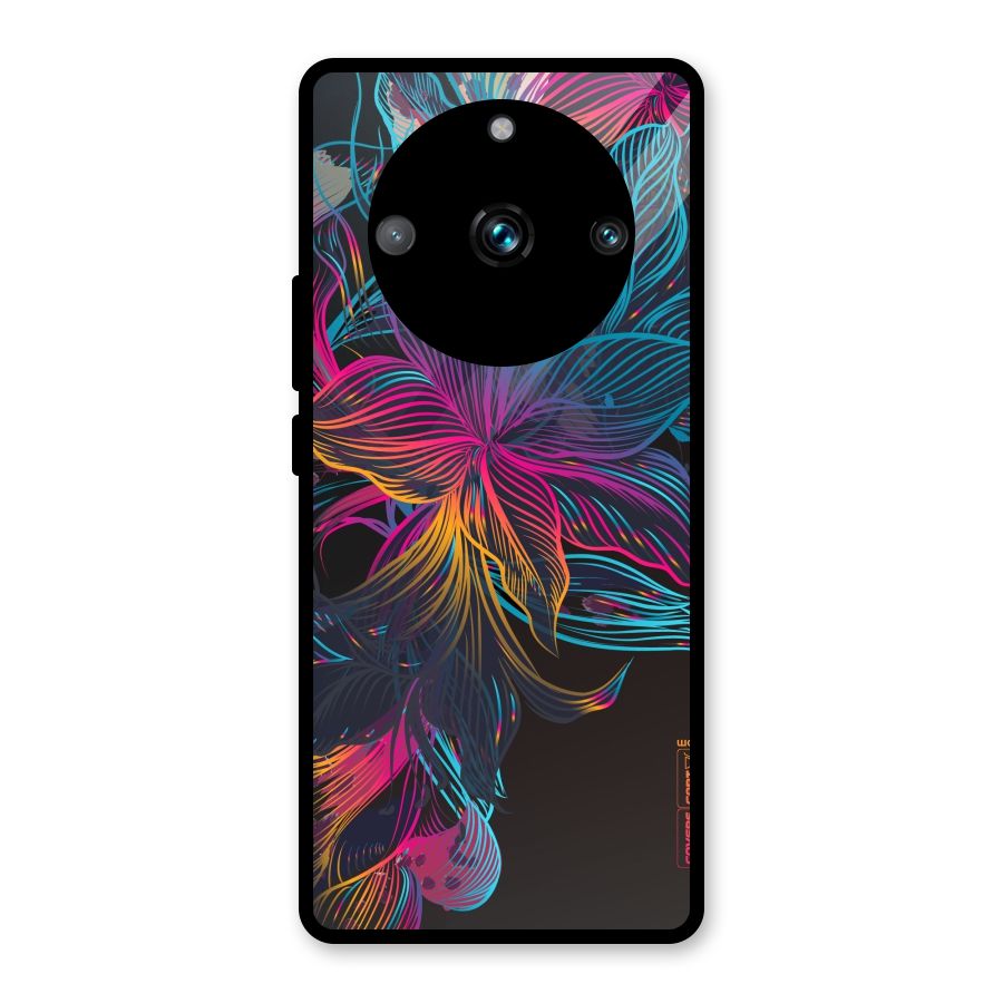 Multi-Colour Flowers Glass Back Case for Realme Narzo 60 Pro