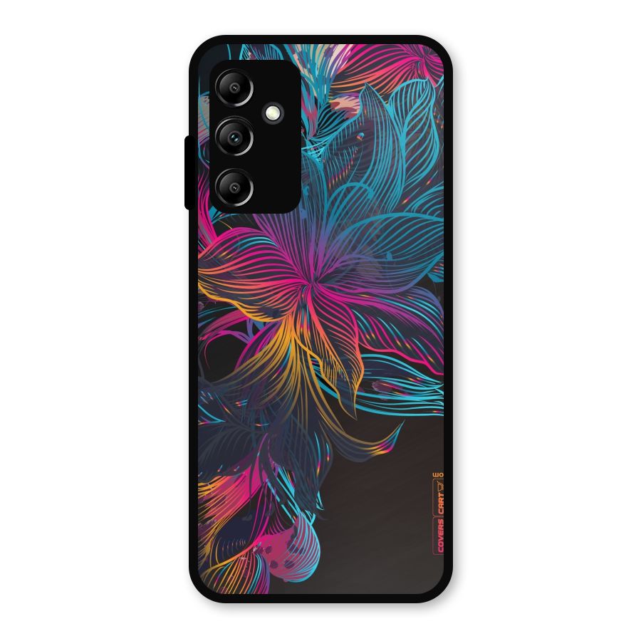 Multi-Colour Flowers Metal Back Case for Galaxy A14 5G