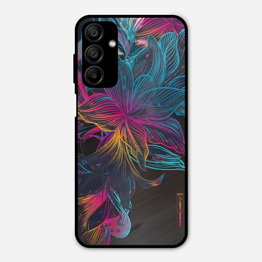 Multi-Colour Flowers Metal Back Case for Galaxy A15 5G