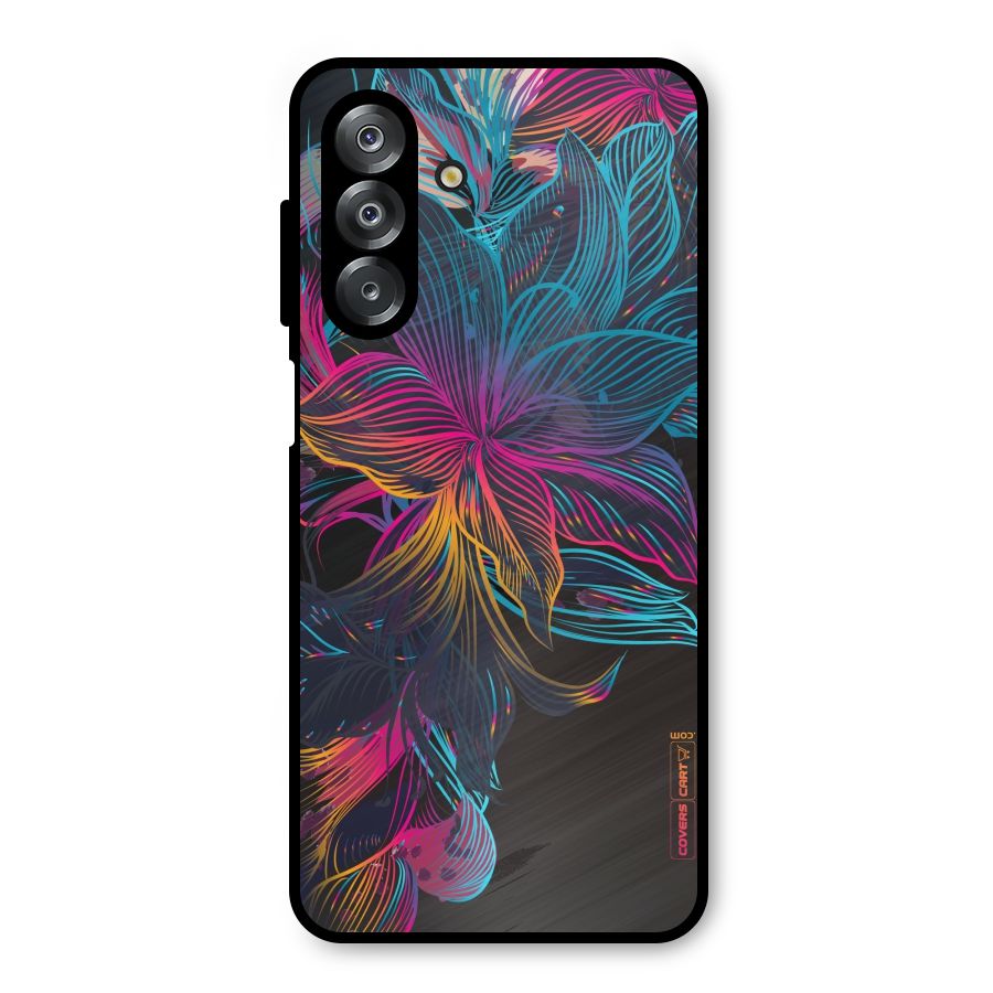 Multi-Colour Flowers Metal Back Case for Galaxy A26