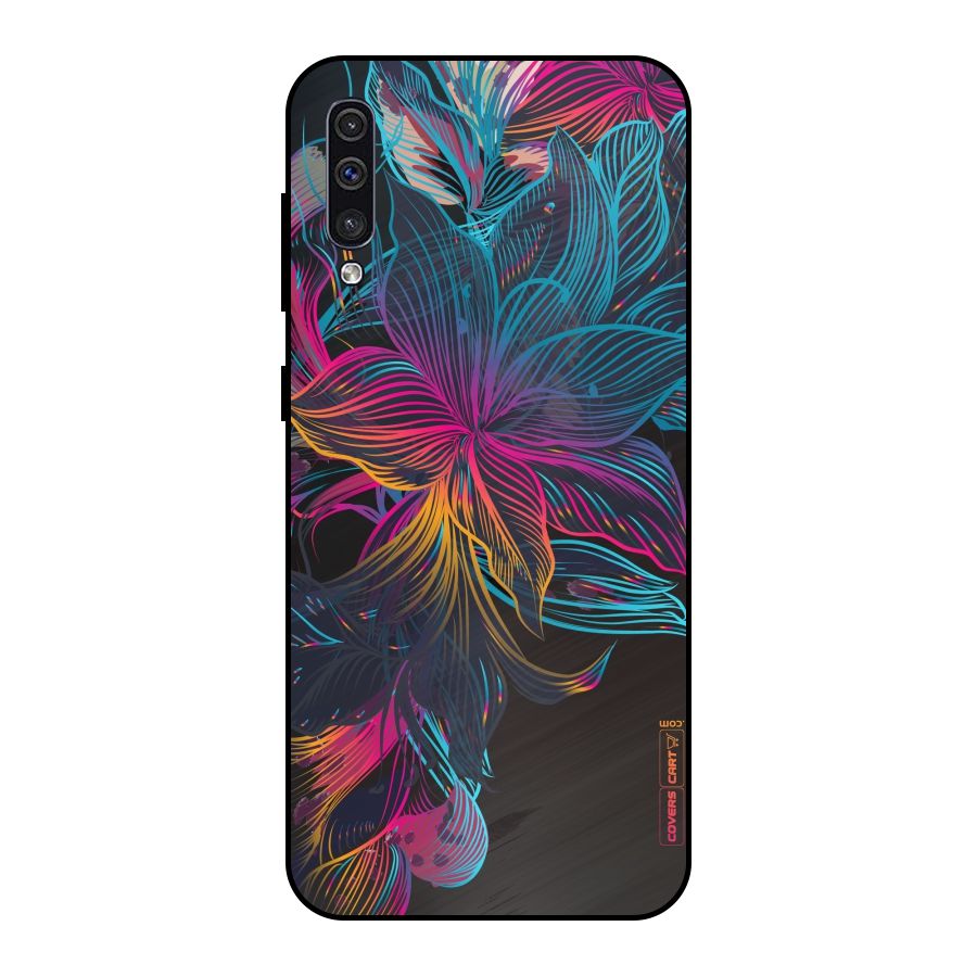 Multi-Colour Flowers Metal Back Case for Galaxy A30s
