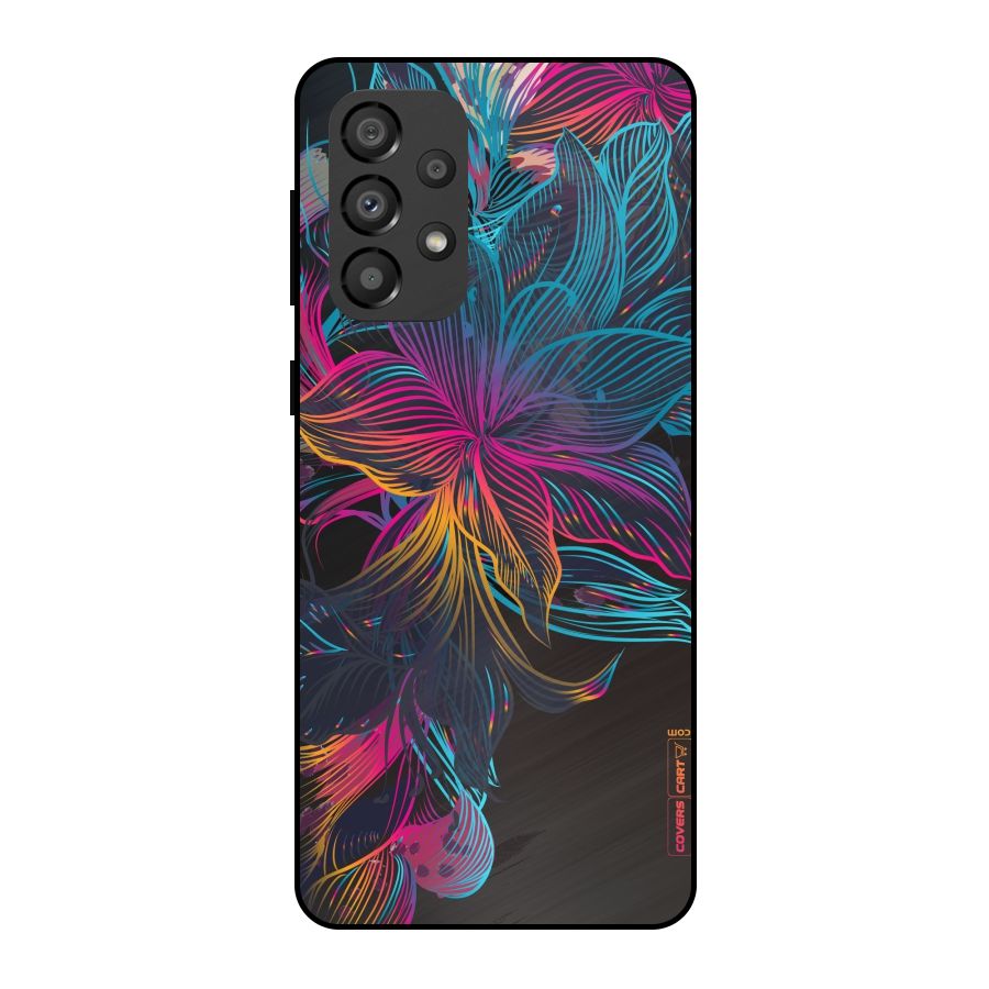 Multi-Colour Flowers Metal Back Case for Galaxy A33 5G