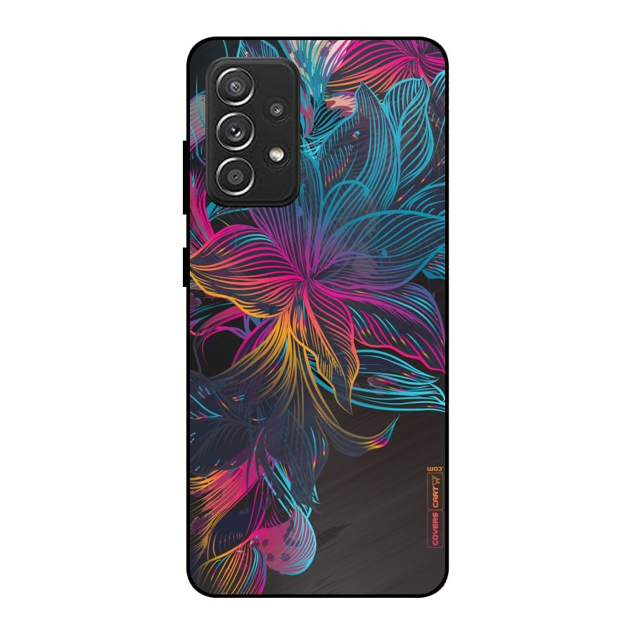 Multi-Colour Flowers Metal Back Case for Galaxy A52s 5G