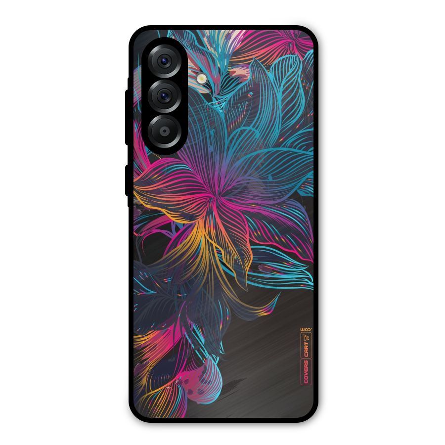 Multi-Colour Flowers Metal Back Case for Galaxy A56