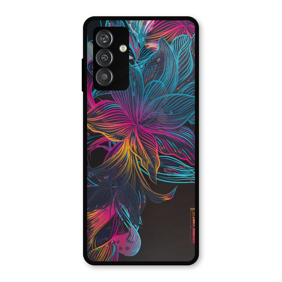 Multi-Colour Flowers Metal Back Case for Galaxy F13
