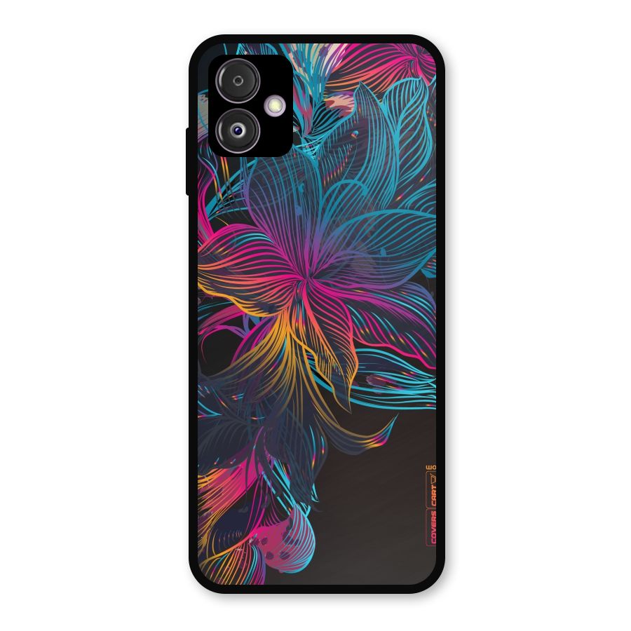 Multi-Colour Flowers Metal Back Case for Galaxy F14