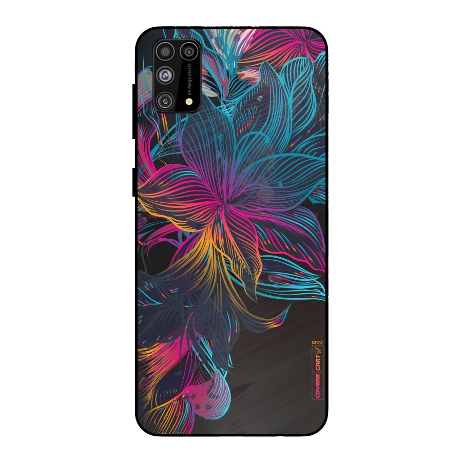 Multi-Colour Flowers Metal Back Case for Galaxy F41