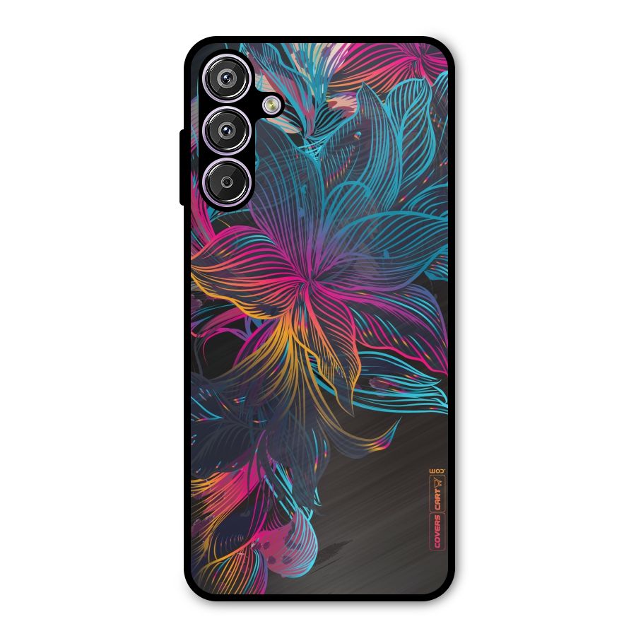 Multi-Colour Flowers Metal Back Case for Galaxy M15