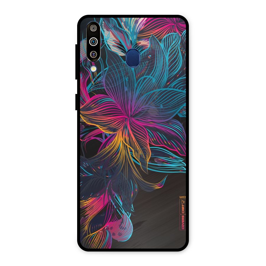 Multi-Colour Flowers Metal Back Case for Galaxy M30
