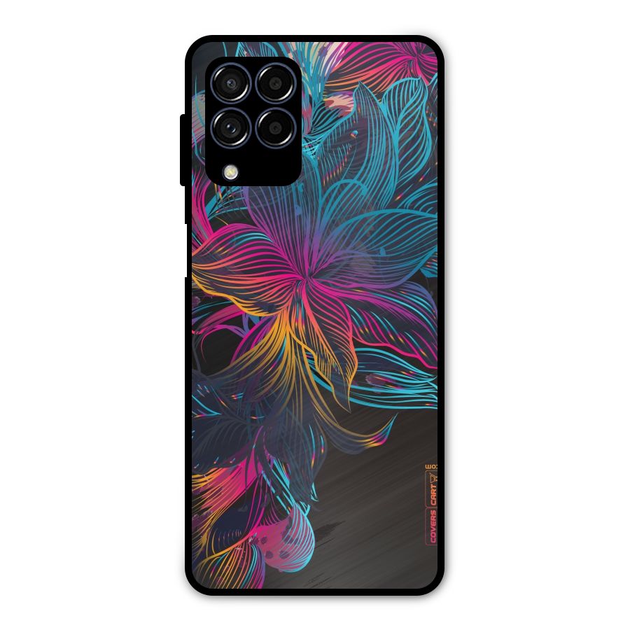 Multi-Colour Flowers Metal Back Case for Galaxy M53 5G