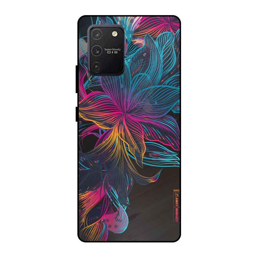 Multi-Colour Flowers Metal Back Case for Galaxy S10 Lite