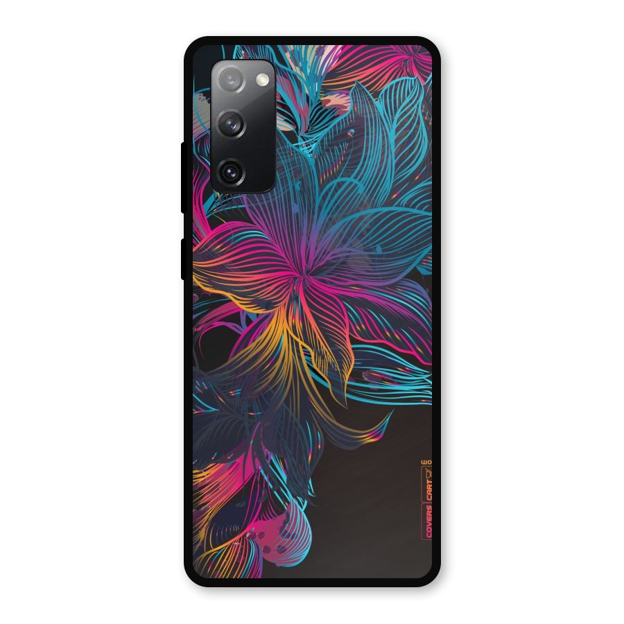 Multi-Colour Flowers Metal Back Case for Galaxy S20 FE 5G