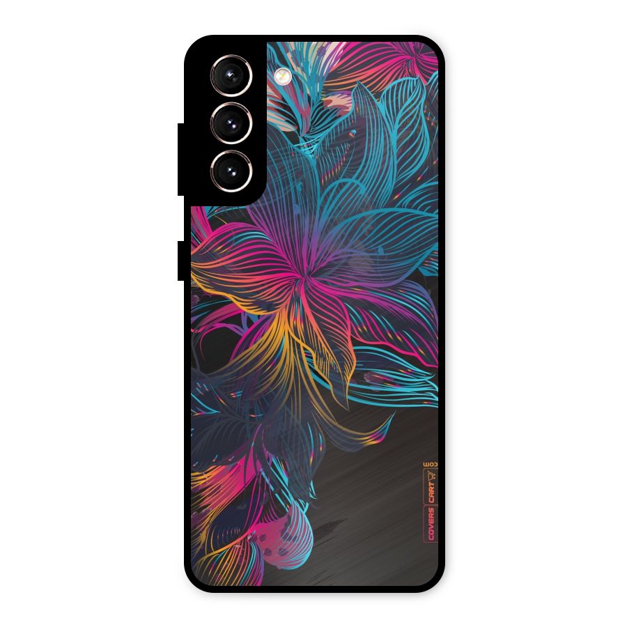 Multi-Colour Flowers Metal Back Case for Galaxy S21 5G