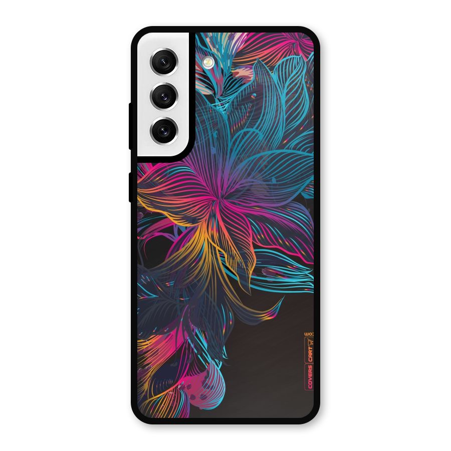 Multi-Colour Flowers Metal Back Case for Galaxy S21 FE 5G