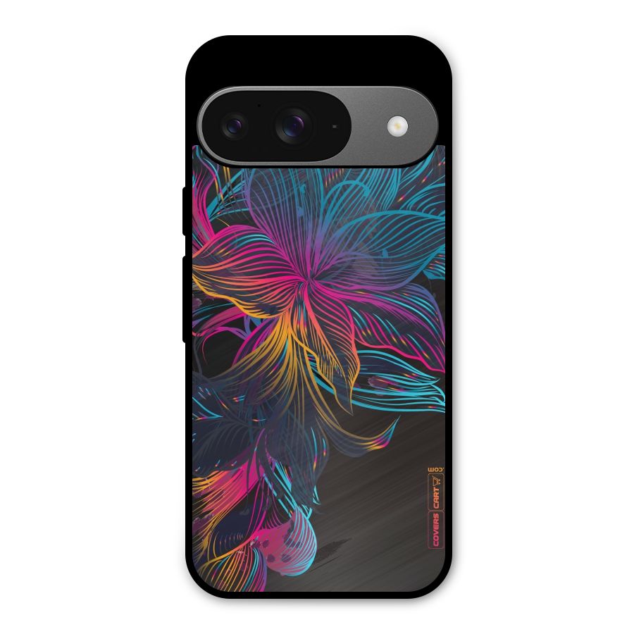 Multi-Colour Flowers Metal Back Case for Google Pixel 9