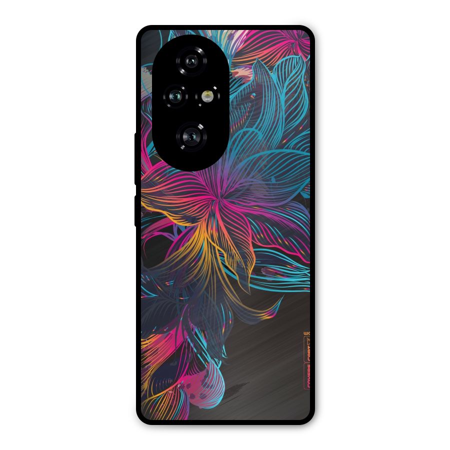 Multi-Colour Flowers Metal Back Case for Honor 200 Pro