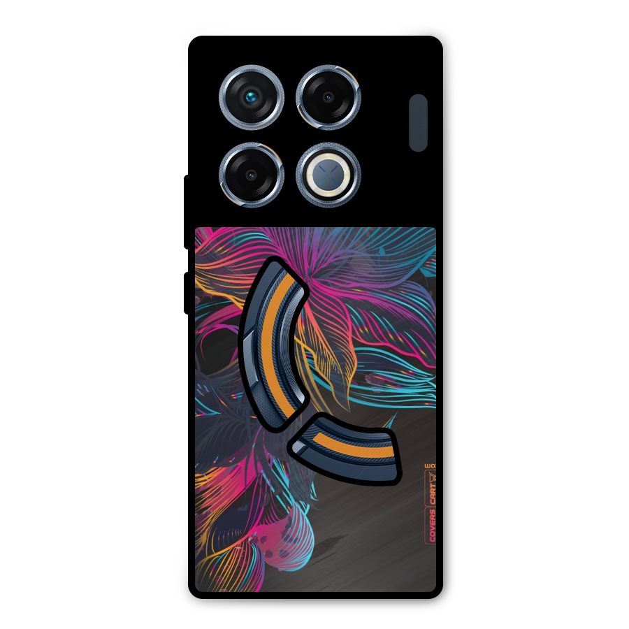 Multi-Colour Flowers Metal Back Case for Infinix GT 20 Pro