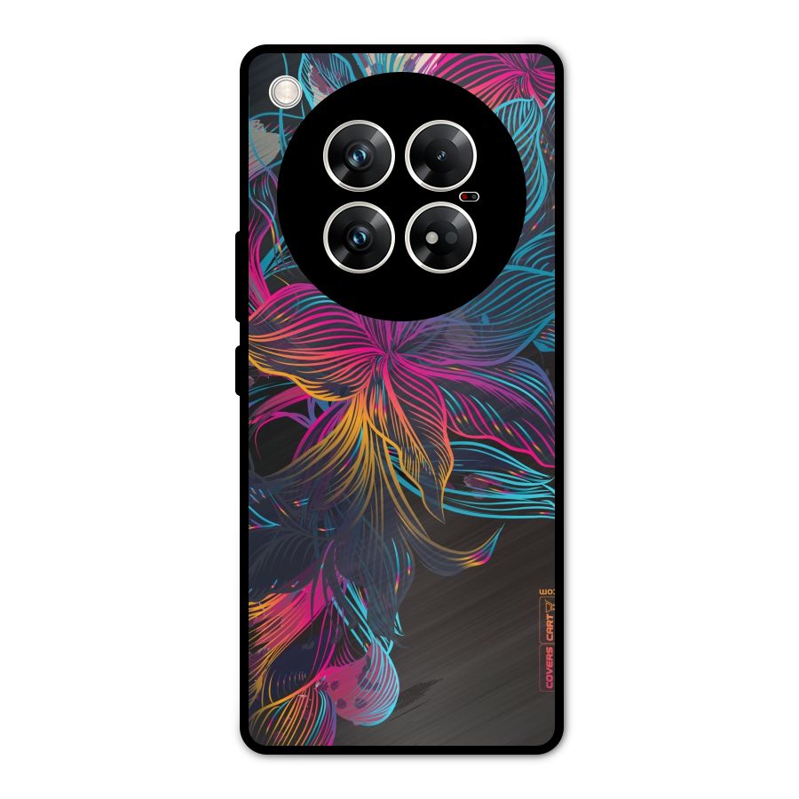 Multi-Colour Flowers Metal Back Case for Infinix Zero 40 5G