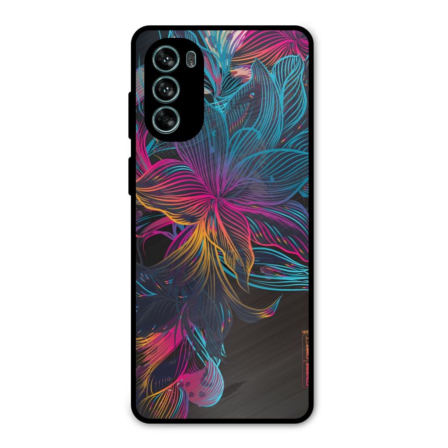 Multi-Colour Flowers Metal Back Case for Moto G62
