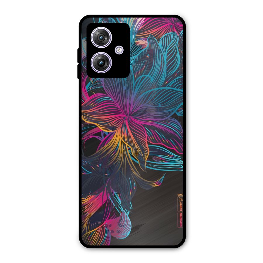 Multi-Colour Flowers Metal Back Case for Moto G64