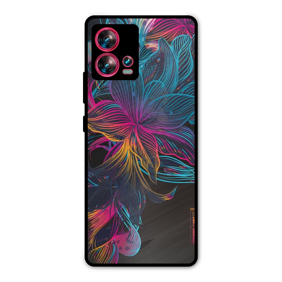 Multi-Colour Flowers Metal Back Case for Motorola Edge 30 Fusion