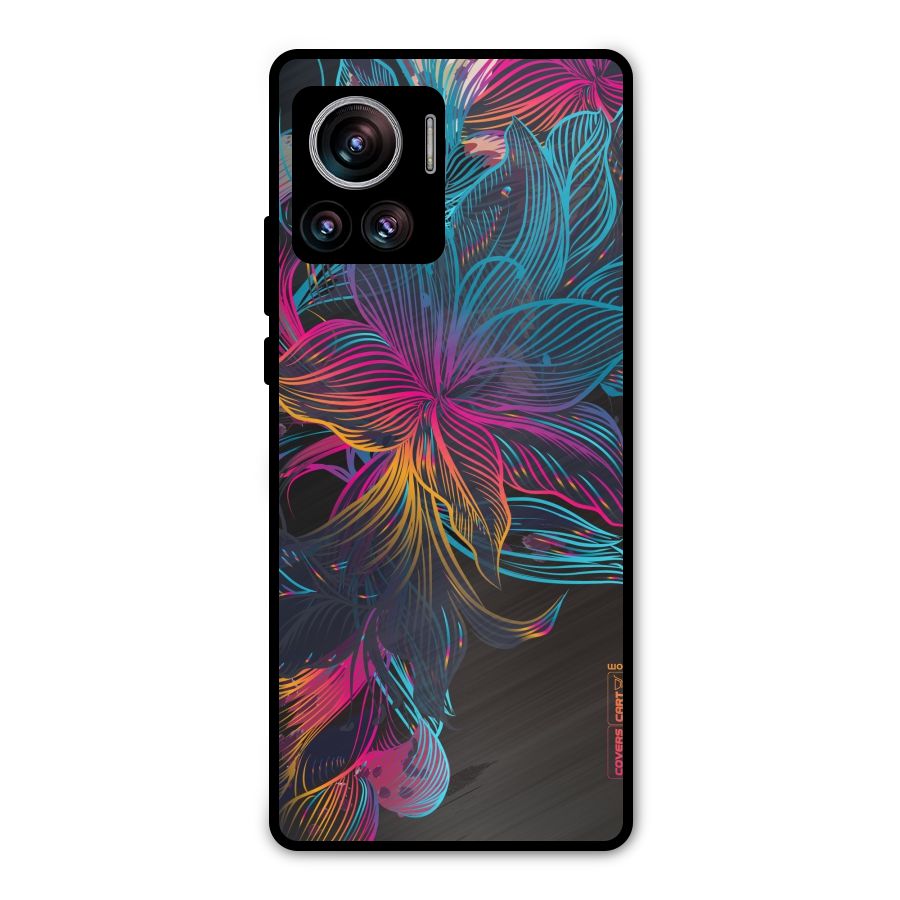 Multi-Colour Flowers Metal Back Case for Motorola Edge 30 Ultra