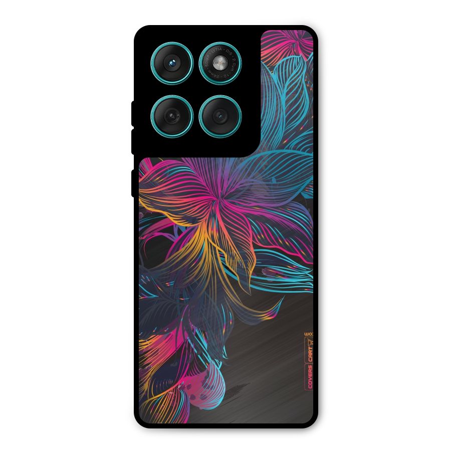 Multi-Colour Flowers Metal Back Case for Motorola Edge 60 Fusion