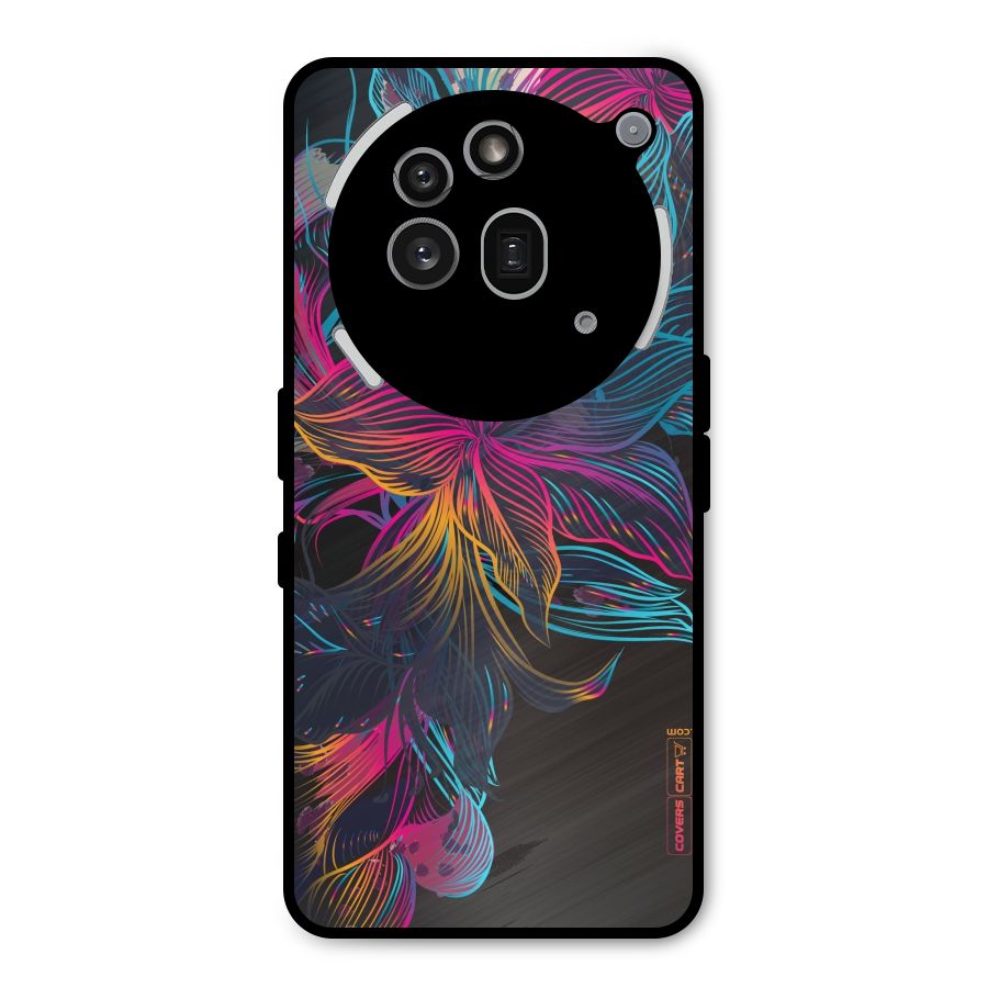 Multi-Colour Flowers Metal Back Case for Nothing Phone 3a Pro