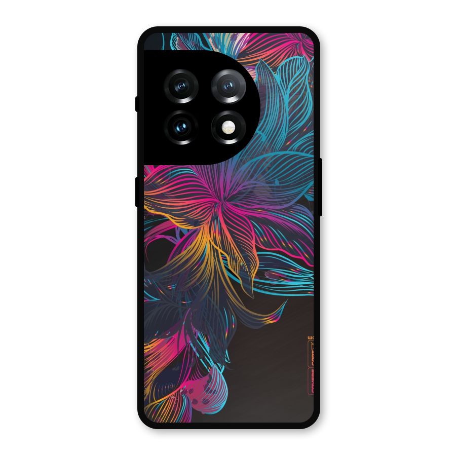 Multi-Colour Flowers Metal Back Case for OnePlus 11