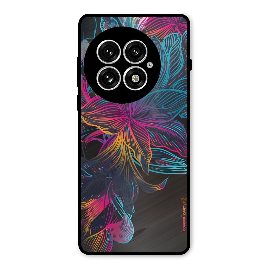 Multi-Colour Flowers Metal Back Case for OnePlus 13
