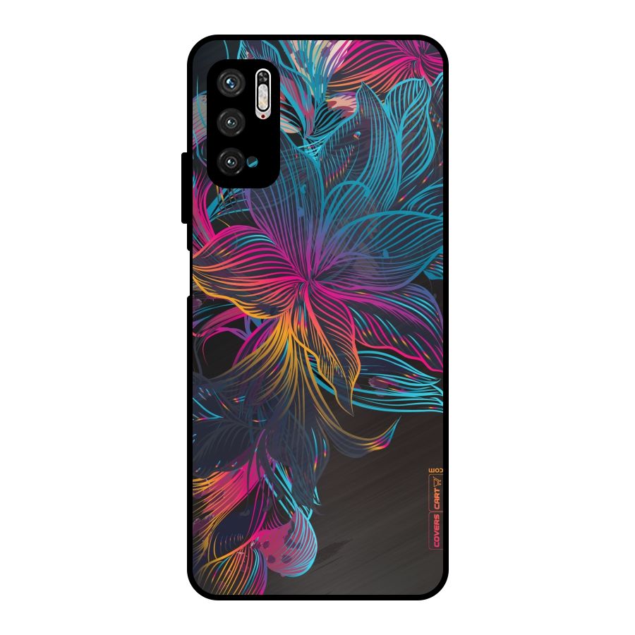 Multi-Colour Flowers Metal Back Case for Poco M3 Pro 5G