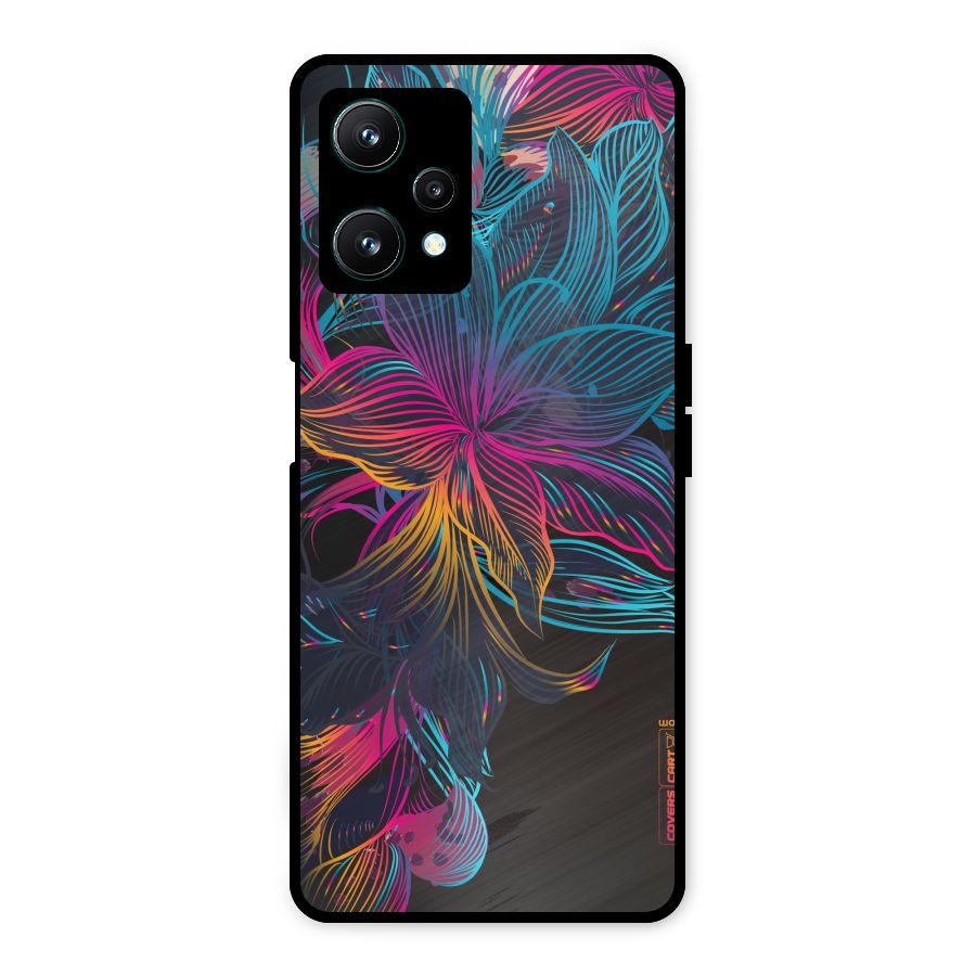 Multi-Colour Flowers Metal Back Case for Realme 9 Pro 5G