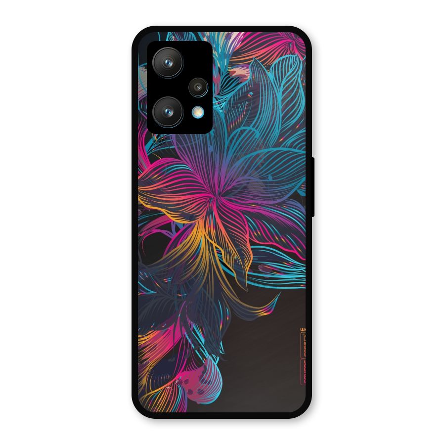 Multi-Colour Flowers Metal Back Case for Realme 9 Pro Plus 5G