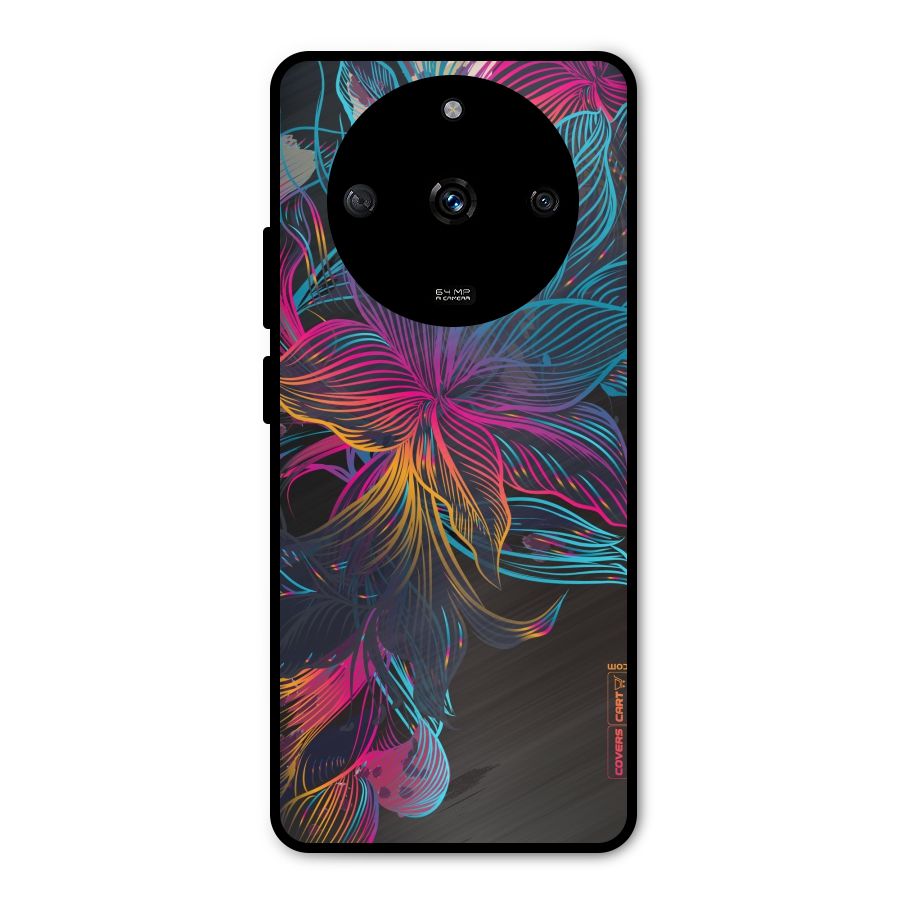 Multi-Colour Flowers Metal Back Case for Realme Narzo 60 5G