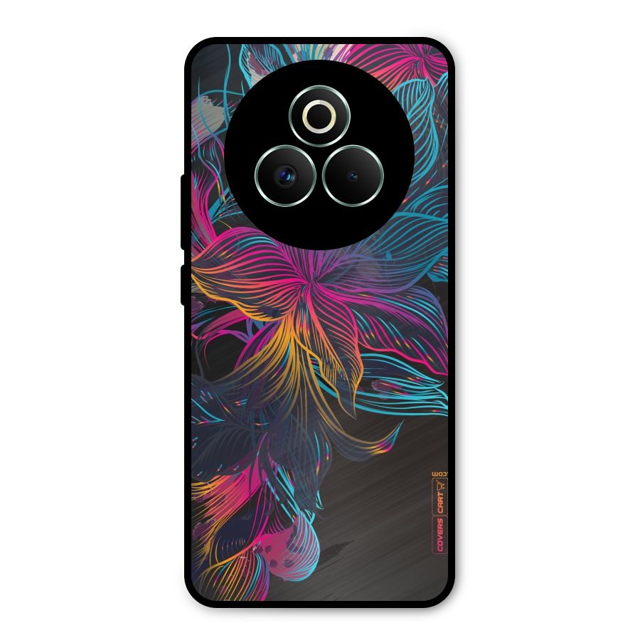 Multi-Colour Flowers Metal Back Case for Realme P3 Pro