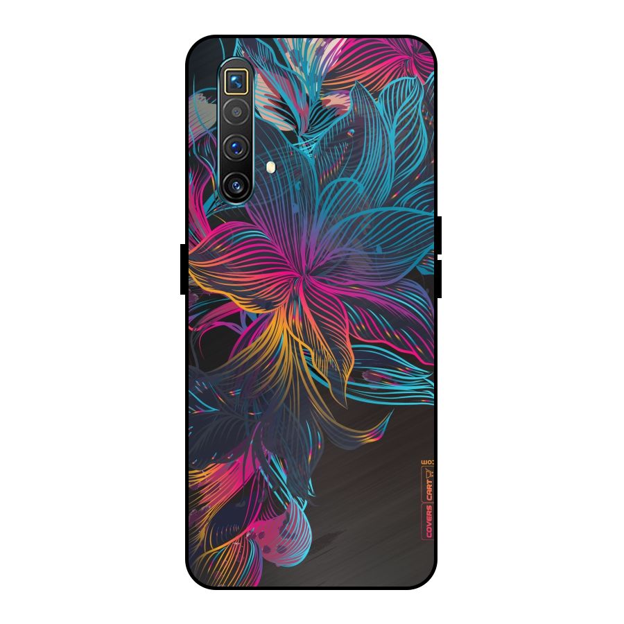Multi-Colour Flowers Metal Back Case for Realme X3 SuperZoom