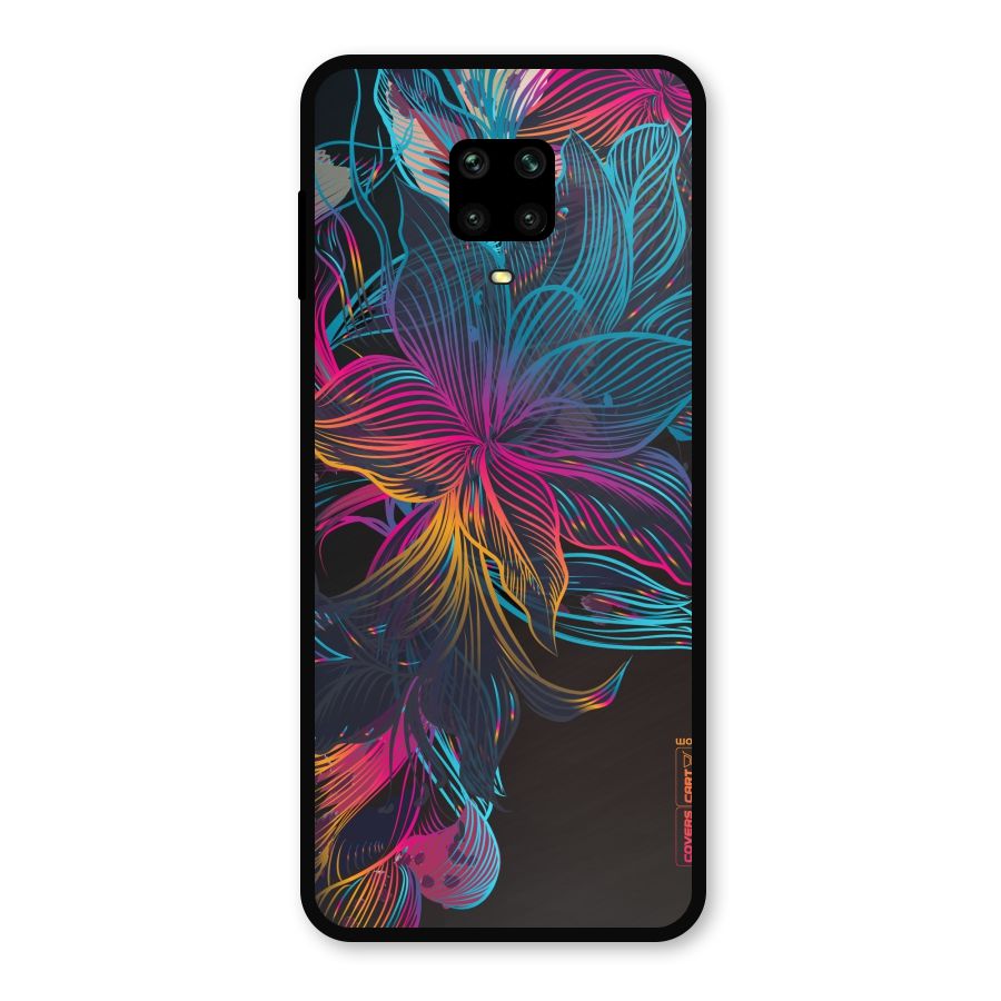 Multi-Colour Flowers Metal Back Case for Redmi Note 10 Lite