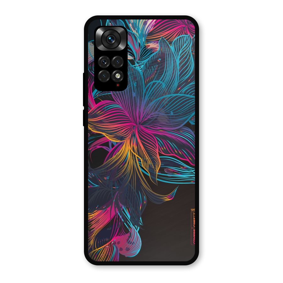 Multi-Colour Flowers Metal Back Case for Redmi Note 11s